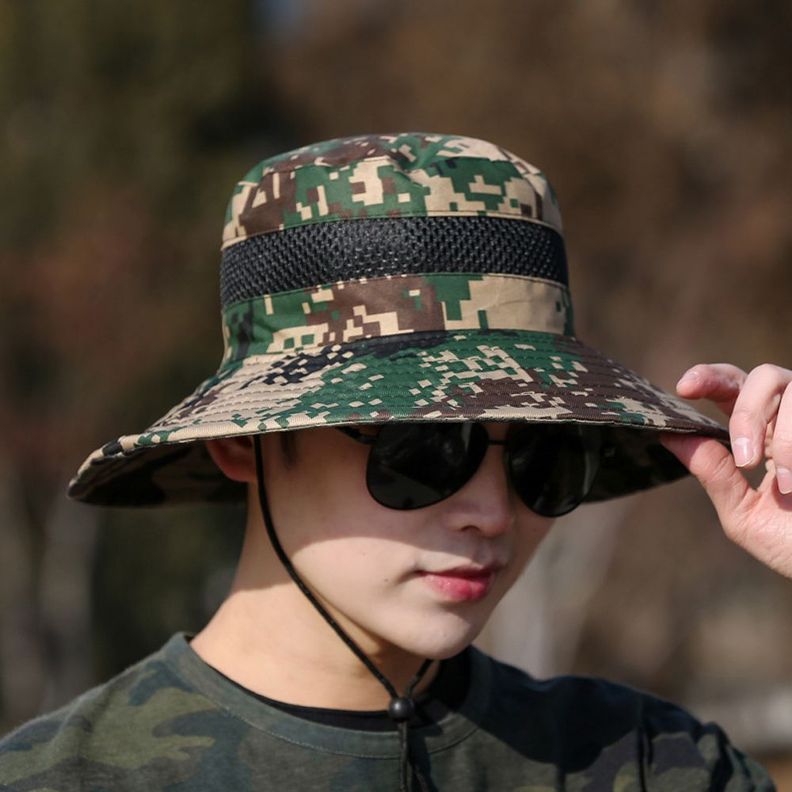 Sombrero Unisex Gorro Pescador Camuflaje Protección Solar-1
