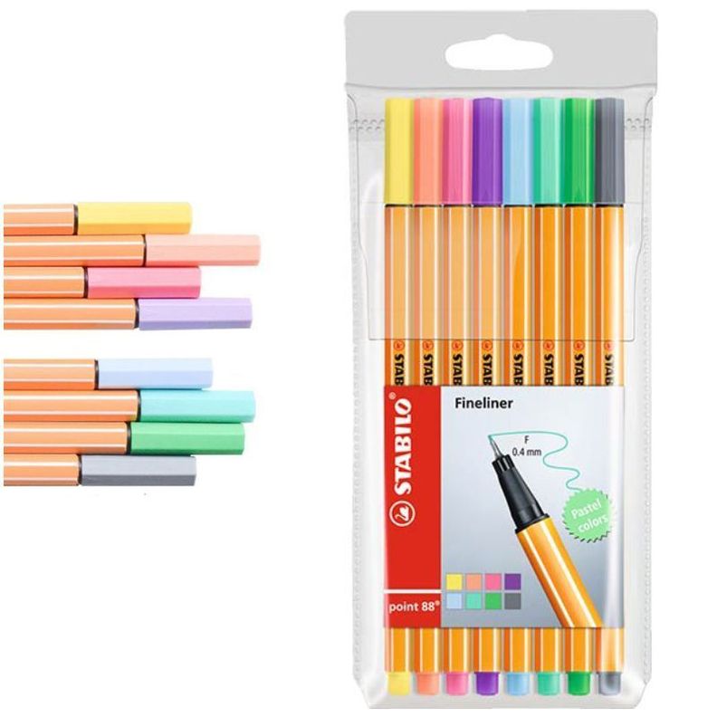 Stabilo Point 88 Tiralineas Pastel 8 Colores-0