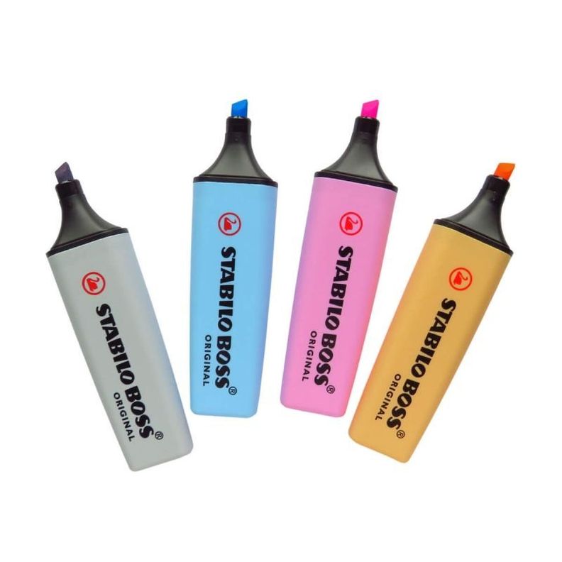 Set 4 Destacadores Stabilo Boss Pastel-1