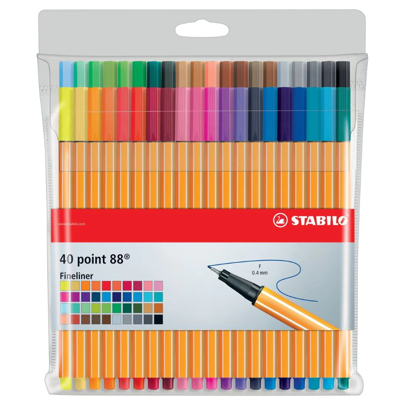 Set 40 Stabilo Point 88 Fineliner Tiralíneas-0