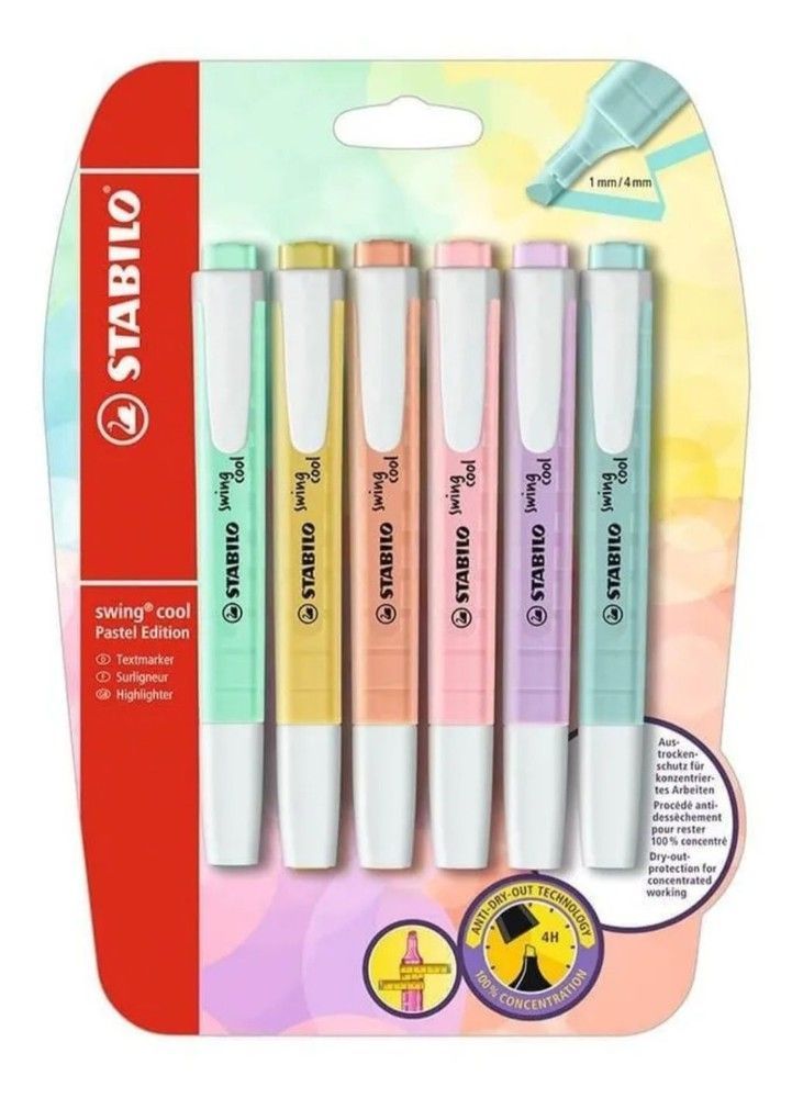 Set 6 Destacadores Swing Cool Pastel Stabilo-0