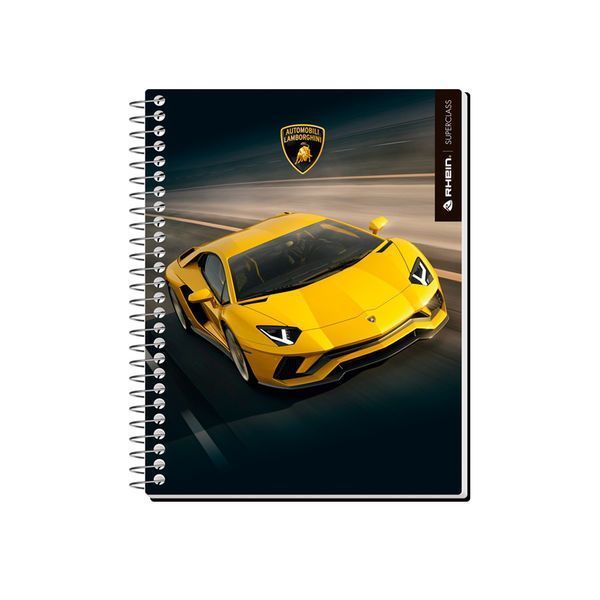 Pack 5 Cuadernos Lamborghini Rhein Carta 120 Hojas Tapa Dura-0