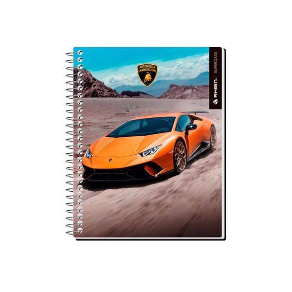 Pack 5 Cuadernos Lamborghini Rhein Carta 120 Hojas Tapa Dura-3