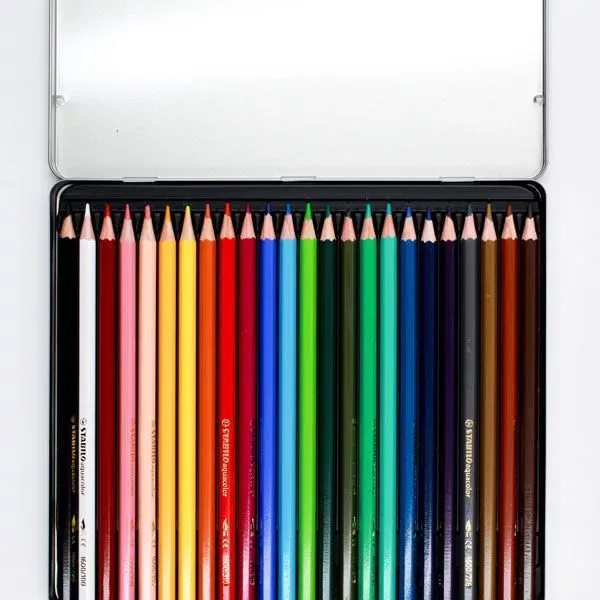 Set Lapices 24 Colores Stabilo Caja Metálica-1
