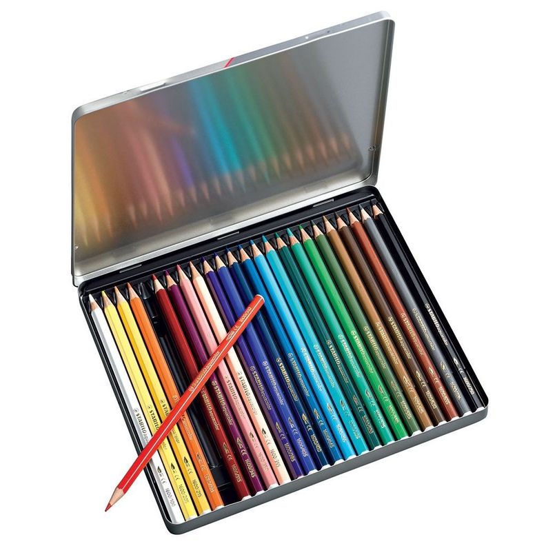 Set Lapices 24 Colores Stabilo Caja Metálica-2