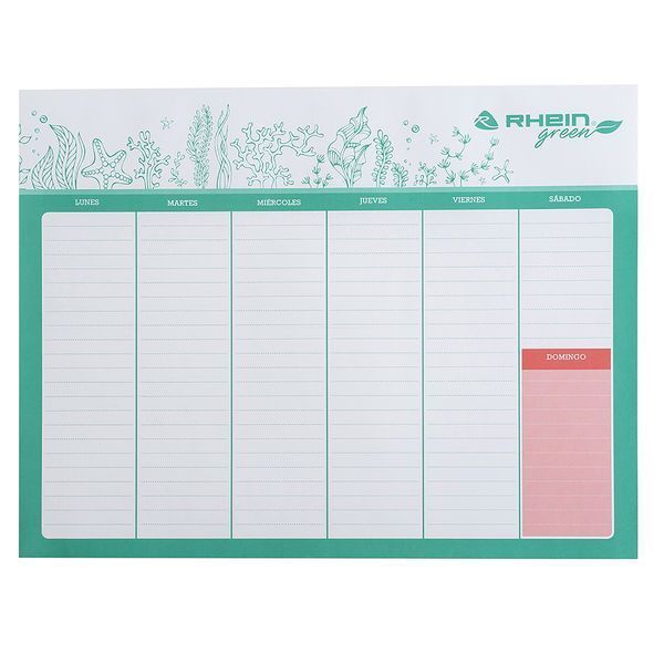 Planner Planificador Semanal De Escritorio 24 hjs Grande RHEIN-0