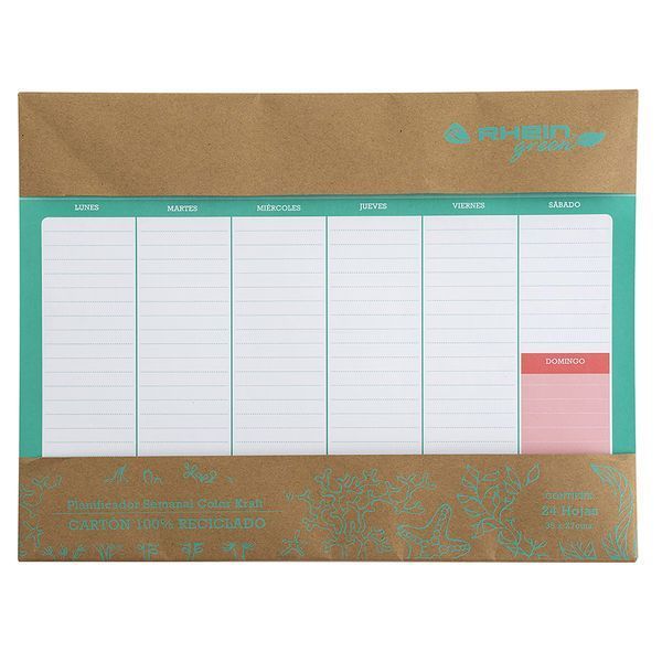 Planner Planificador Semanal De Escritorio 24 hjs Grande RHEIN-1