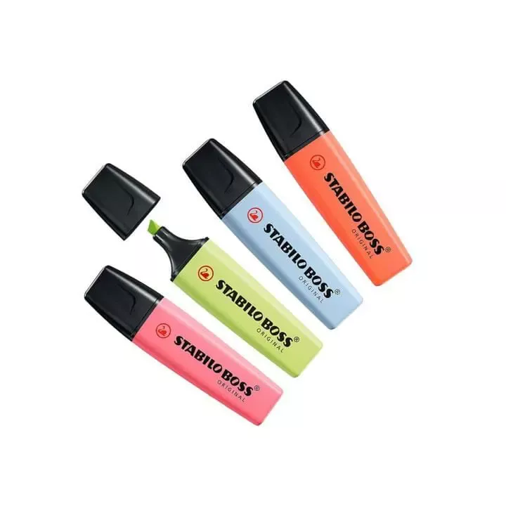 Set 4 Destacadores Boss Pasteles Blister-1