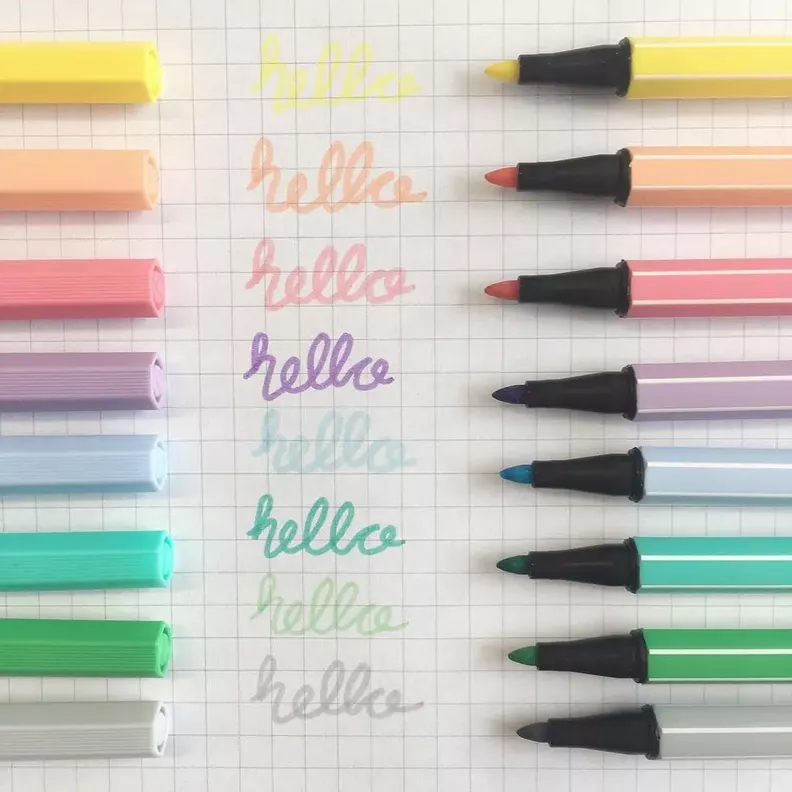 Set Stabilo Pen Point 68 Marcadores Punta Fina 40 Colores-1