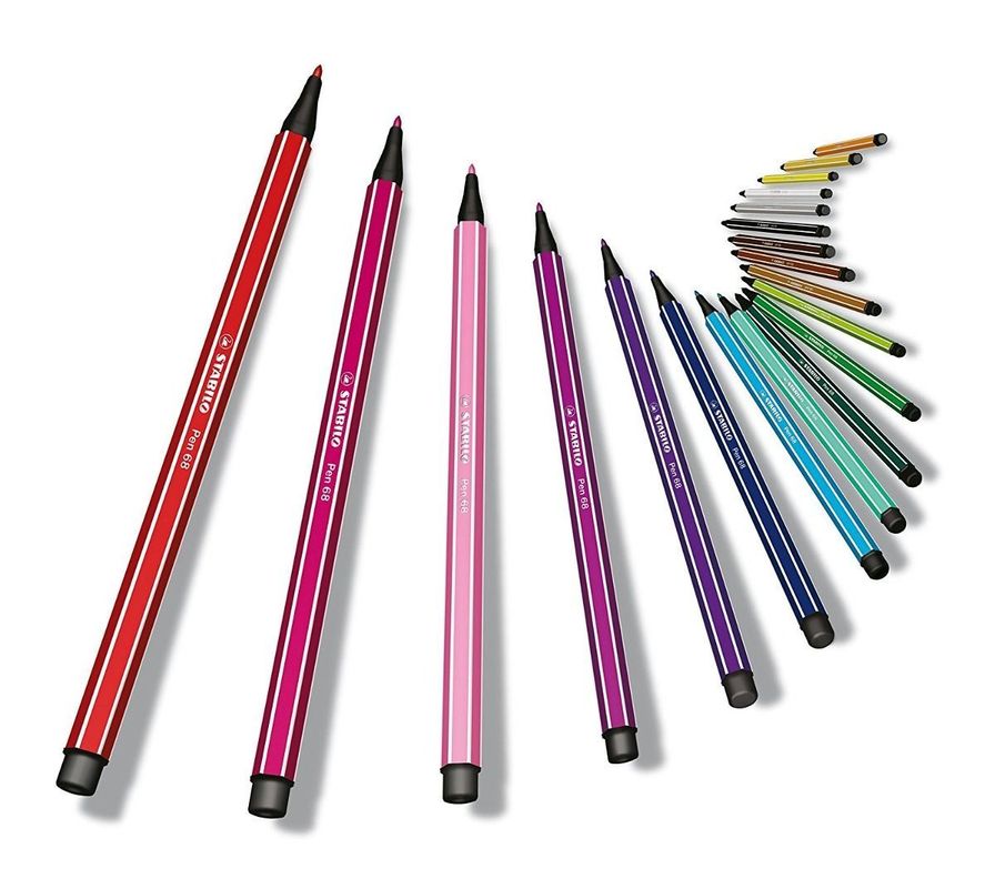 Set Stabilo Pen Point 68 Marcadores Punta Fina 40 Colores-2