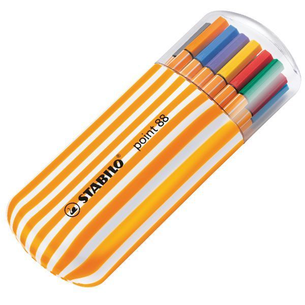 Estuche De 20 Fineliner Point 88 Stabilo Surtidos-0