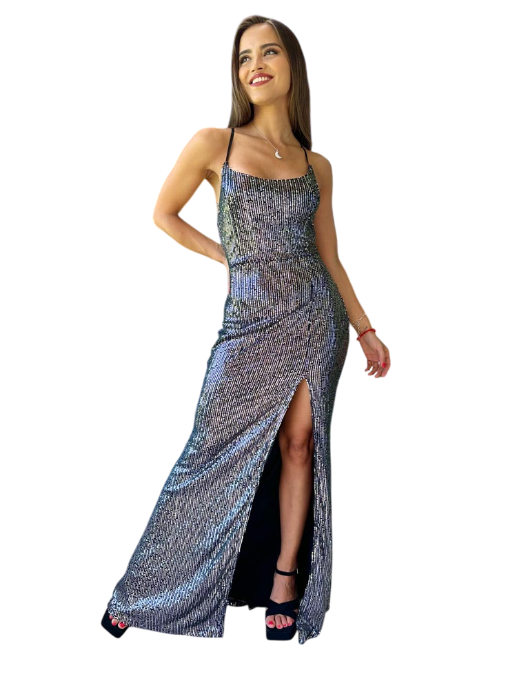 Maxi Vestido Lentejuelas Constanza - Tikva Chile-2