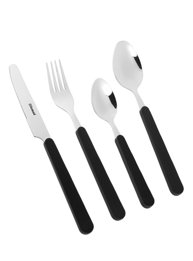 Cuberteria acero inoxidable 16 piezas Roma bandeja Plata
