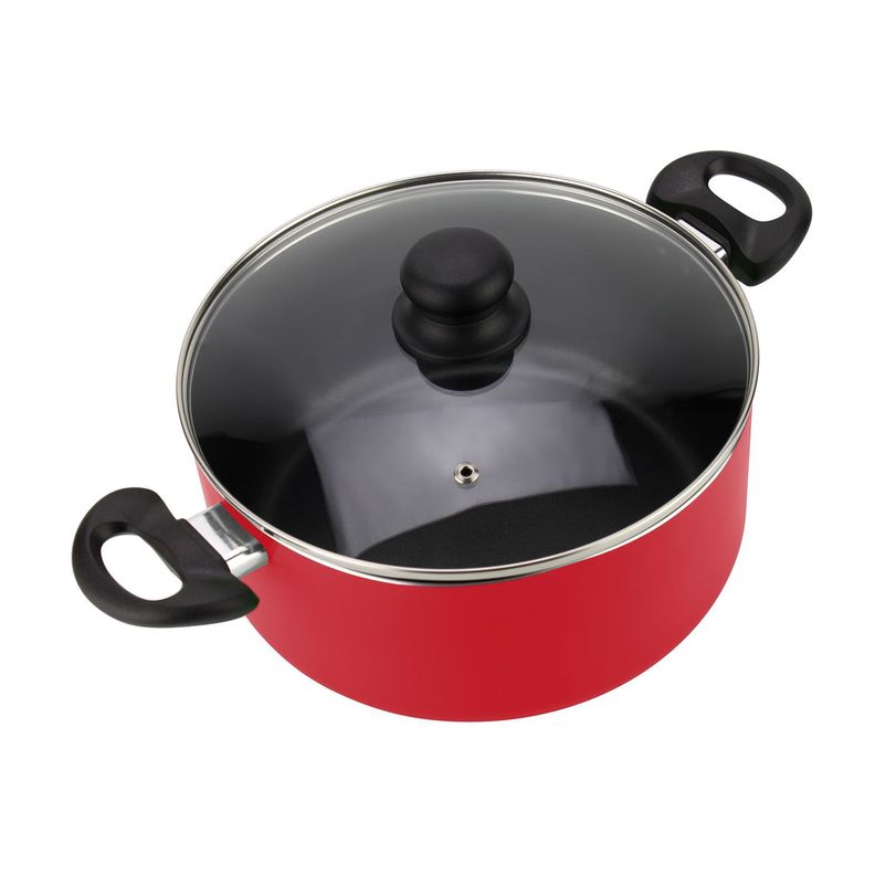 Batería de cocina de aluminio 6 Piezas Roja Gourmet-1