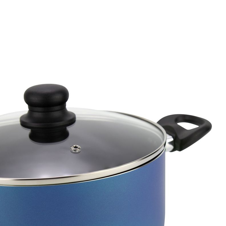 Batería de cocina de aluminio 6 Piezas Azul Gourmet-5