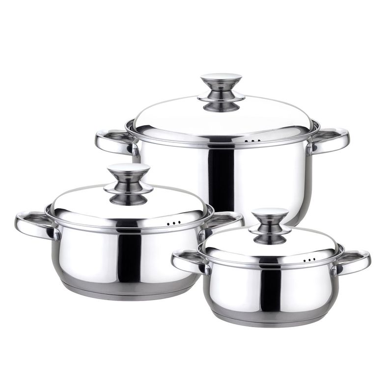 Batería de cocina de acero inoxidable 6 Piezas Pavia Fantuzzi-0