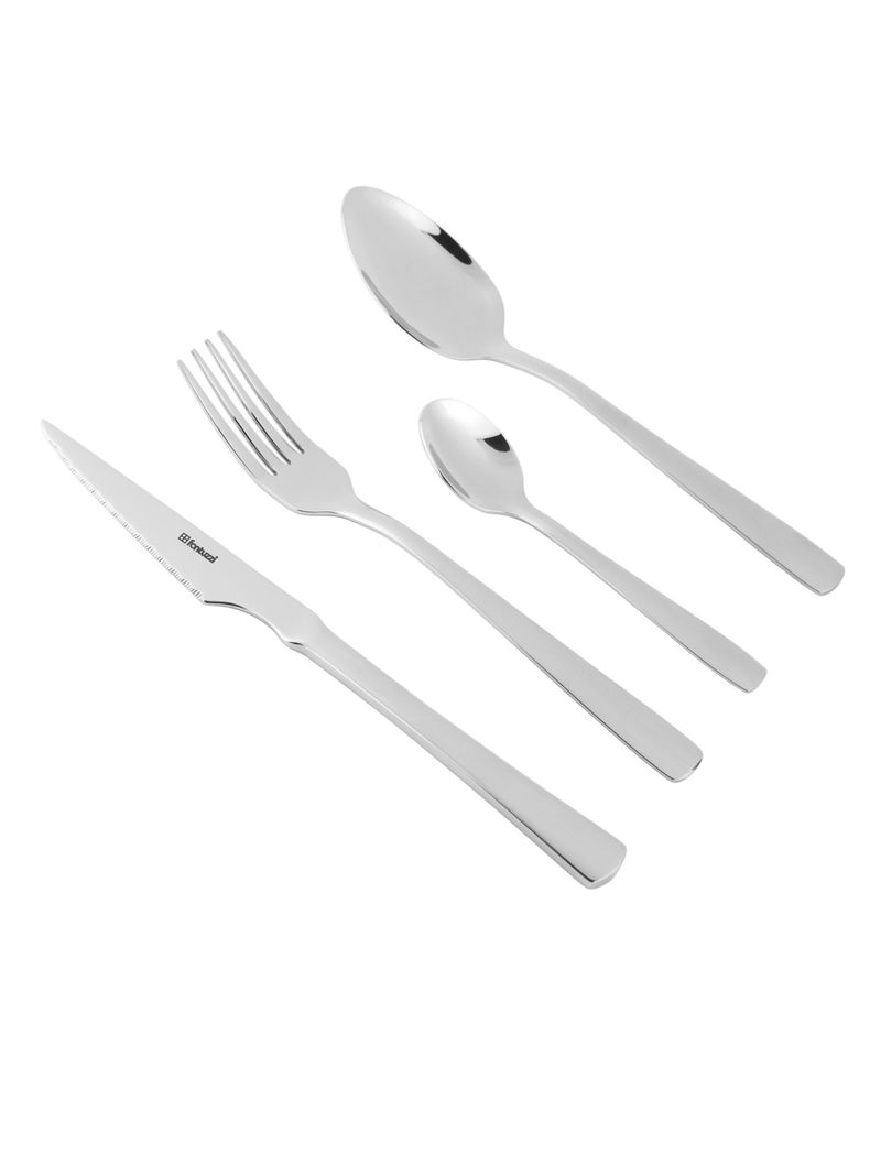 Cuberteria acero inoxidable 16 piezas Pisa Plata