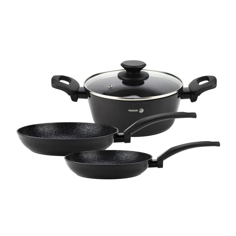 Batería de cocina de aluminio 4 Piezas Vivant-0