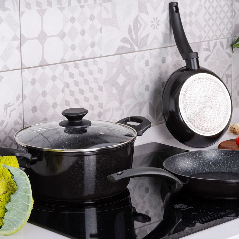 Batería de cocina de aluminio 4 Piezas Vivant-6