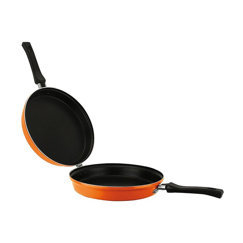 Sartén Dúo Tortilla / Omeletera 24 cm Naranja Gourmet Fantuzzi-0