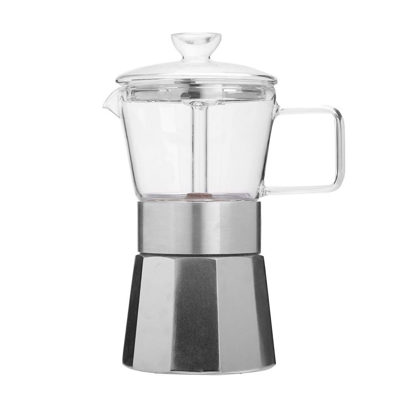 Cafetera Italiana 6 tazas Crystal Vitrex-0