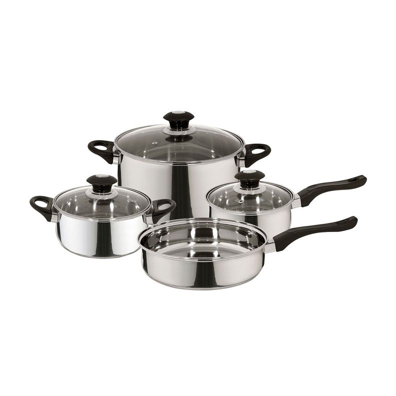 Batería de cocina de acero inoxidable 7 Piezas Corazza Fantuzzi-0