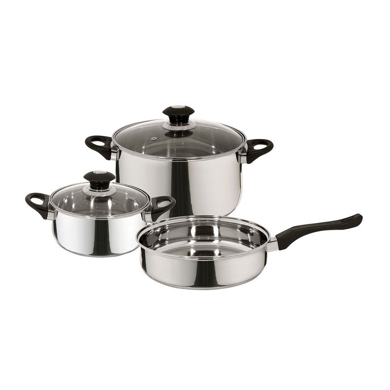 Batería de cocina de acero inoxidable 5 Piezas Corazza-0