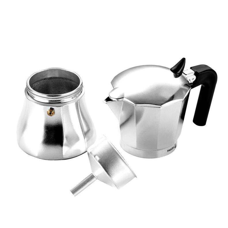 Cafetera italiana espresso acero inoxidable 12 Tazas Cupy Fagor-3