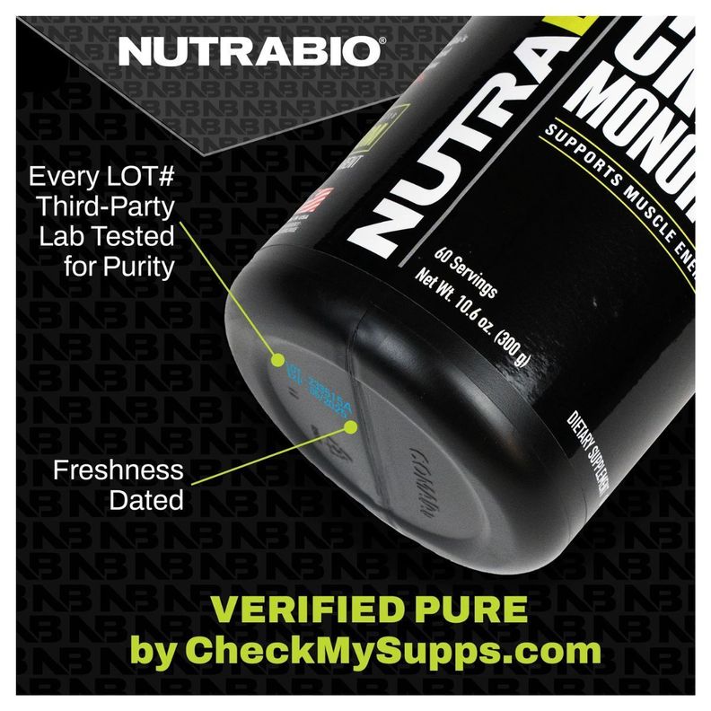 CREATINA MONOHYDRATE 300 GRS 60 SERV. NUTRABIO-3