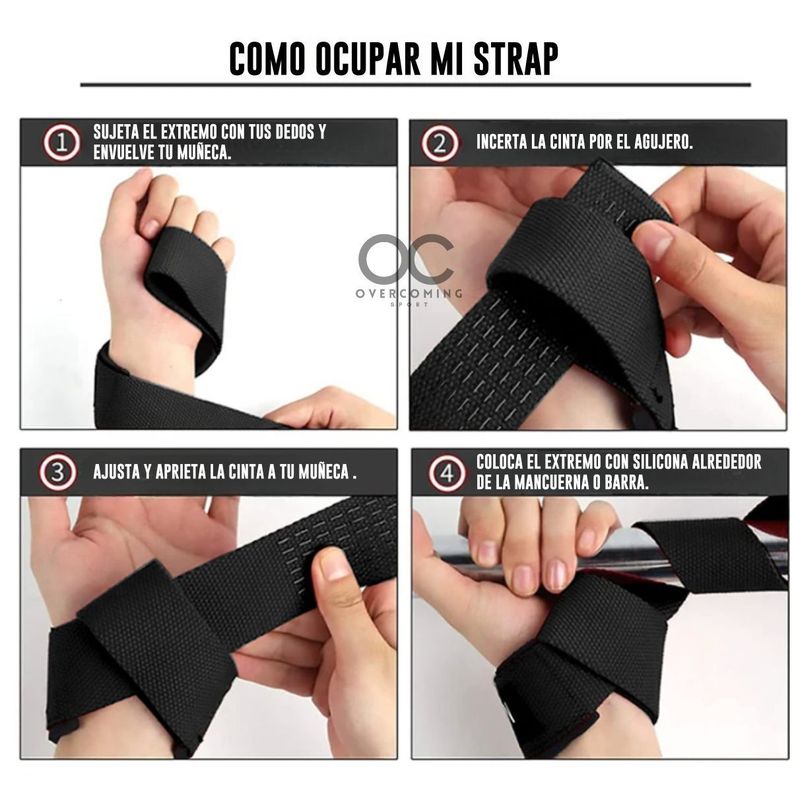 Muñequeras Lifting Straps Correa Para Levantamientos Pesas-3