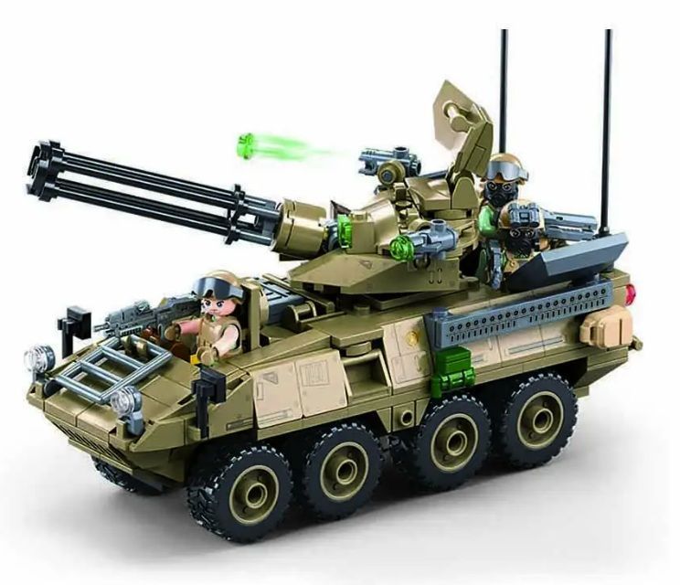 Tanque Blindado M1126 Striker Anti-Aereo, compatible Lego