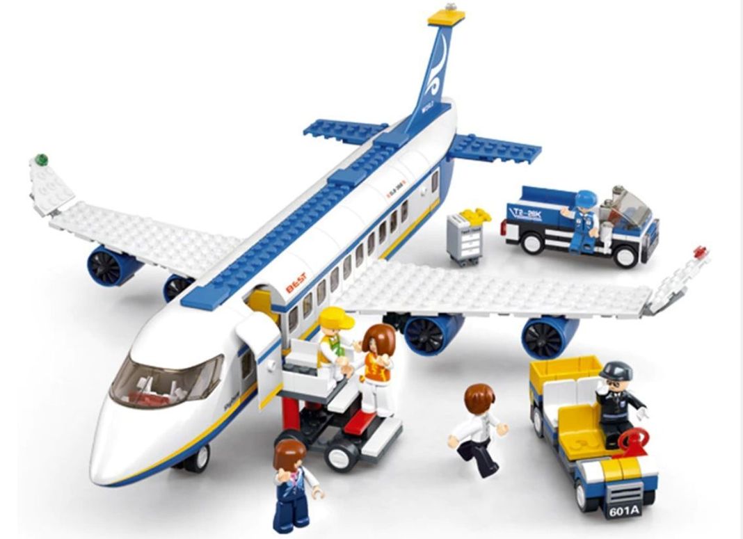 Avion de Pasajeros Skybus, juego de bloques 463 Pzs Blanco