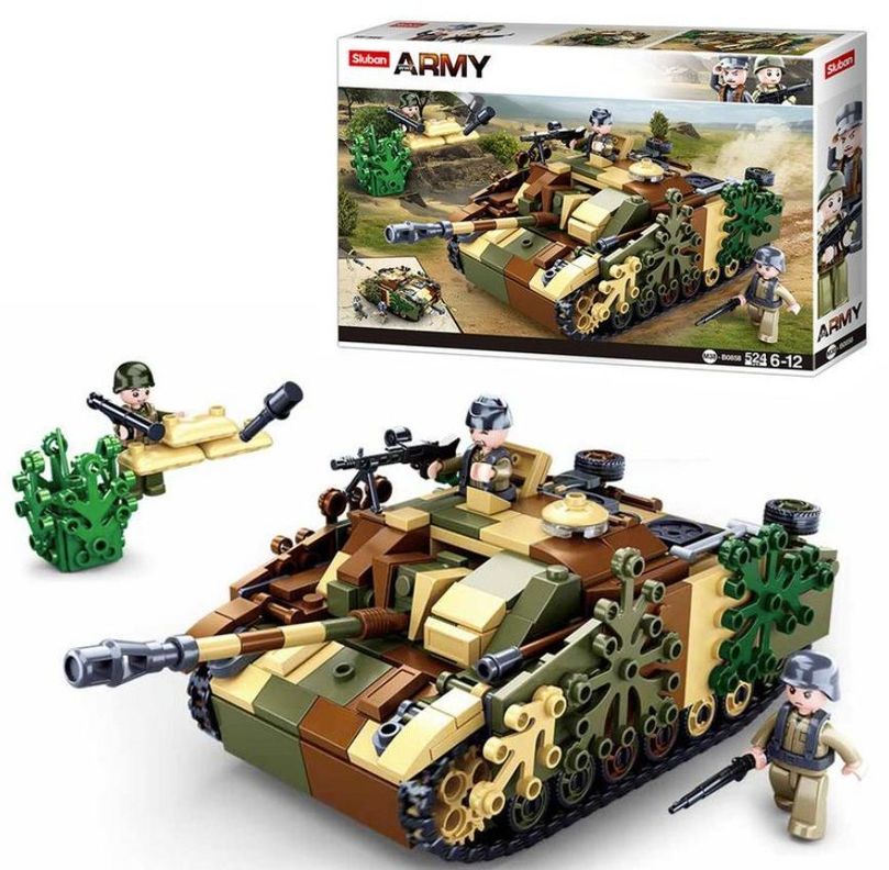 Tanque Aleman STUG III Armable, compatible Lego