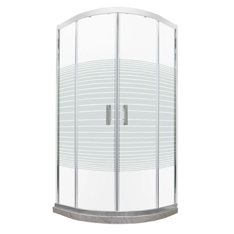 Shower Door Líneas Rectas con Base CurvaTravertino Joytek 90x90x185 cm-1