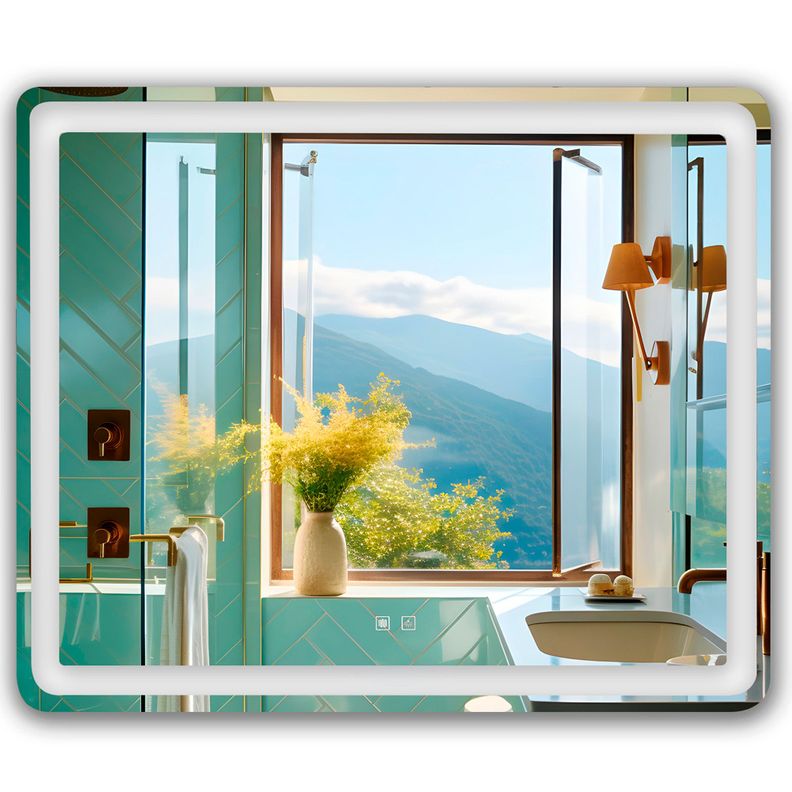 Espejo Led Rectangular Touch con Antiempañante Joytek 100x75 cm-0