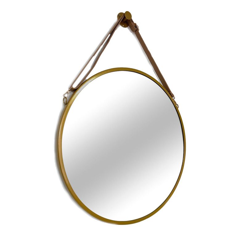 Espejo Colgante Decorativo Redondo Dorado Joytek 60 cm de diámetro-1