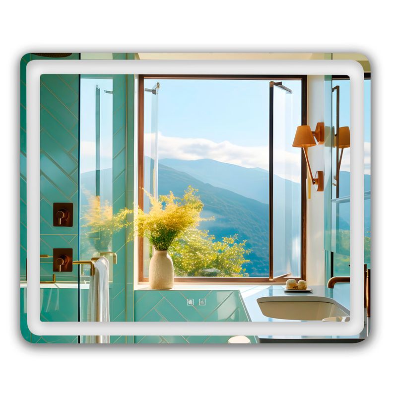 Espejo Led Rectangular Touch con Antiempañante Joytek 120x80 cm
