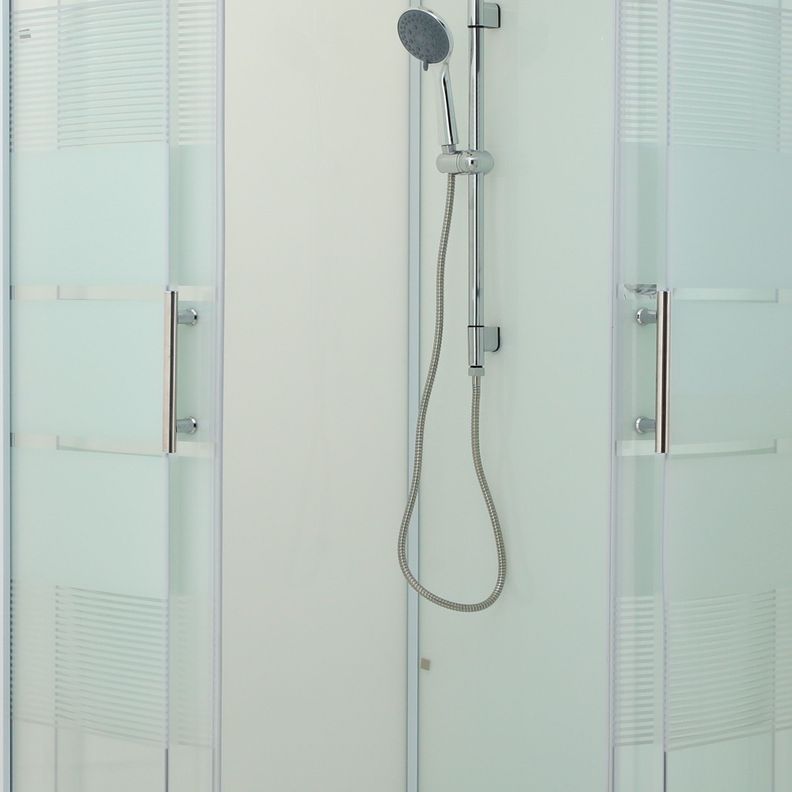 Cabina de Ducha Curva con Líneas 90x90x215cm (Incluye Receptáculo y Techo)-3