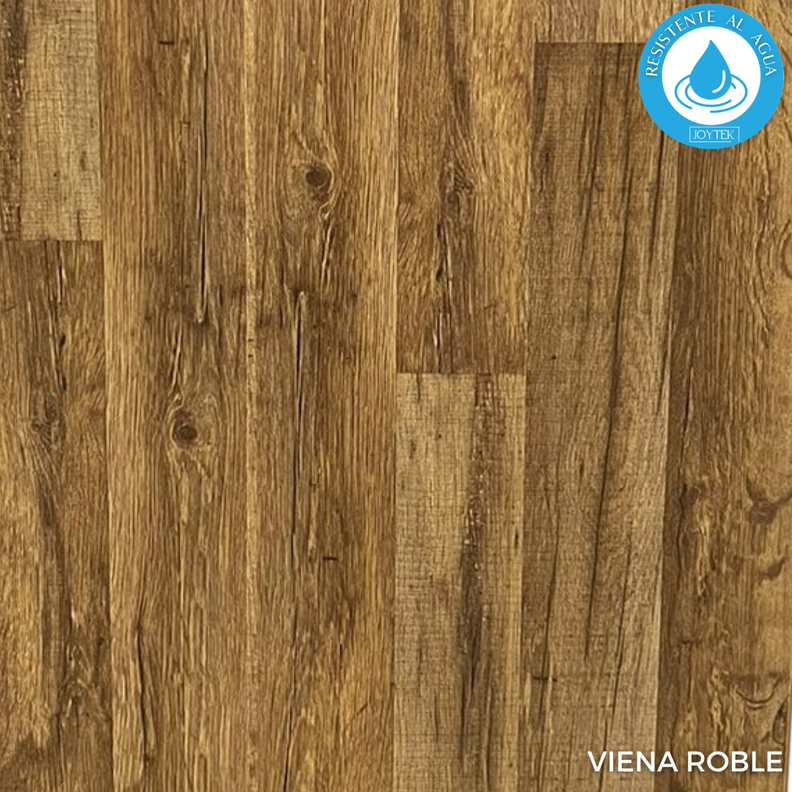 Piso Flotante Resistente al Agua 8 mm Viena Roble 121x19 cm / 1,92 m2 (1 Caja 8 Uni)-0