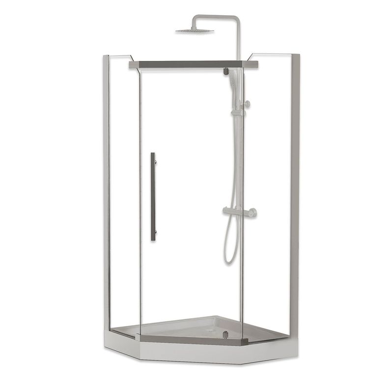 Shower Door Diamante con Receptáculo Joytek 90x90x185 cm-0