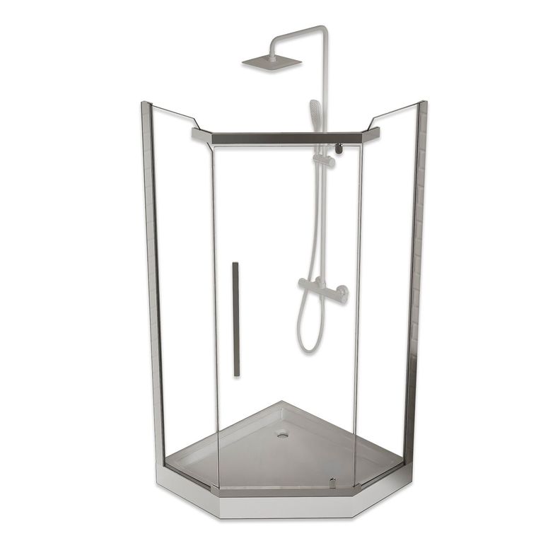 Shower Door Diamante con Receptáculo Joytek 90x90x185 cm-1
