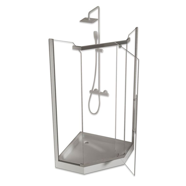 Shower Door Diamante con Receptáculo Joytek 90x90x185 cm-2