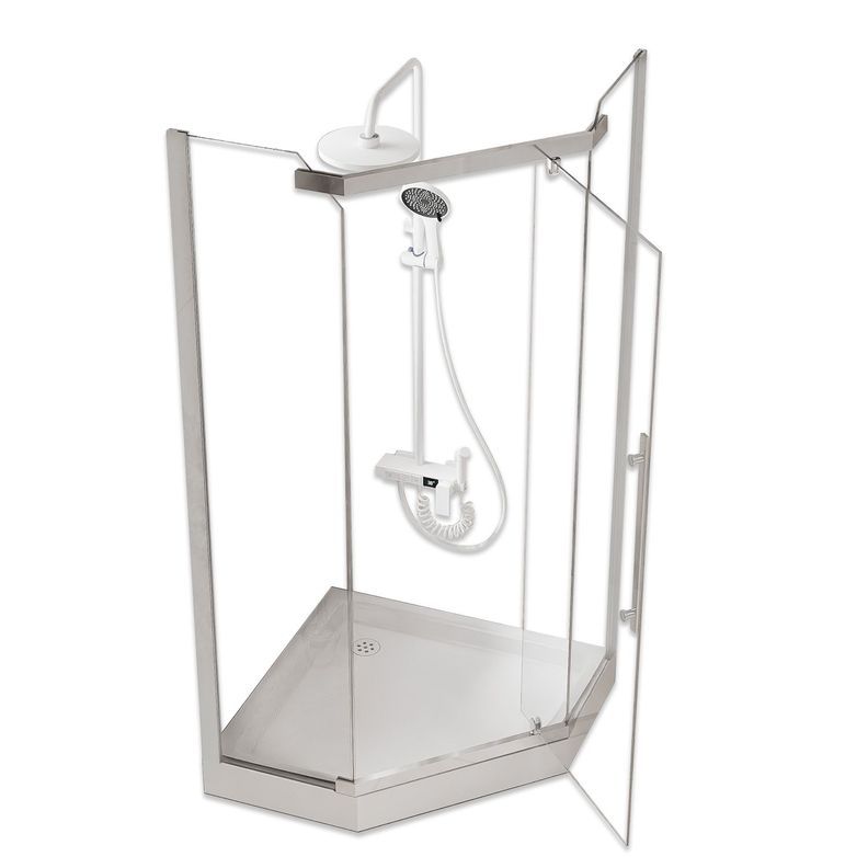 Shower Door Diamante con Receptáculo Joytek 90x90x185 cm-3