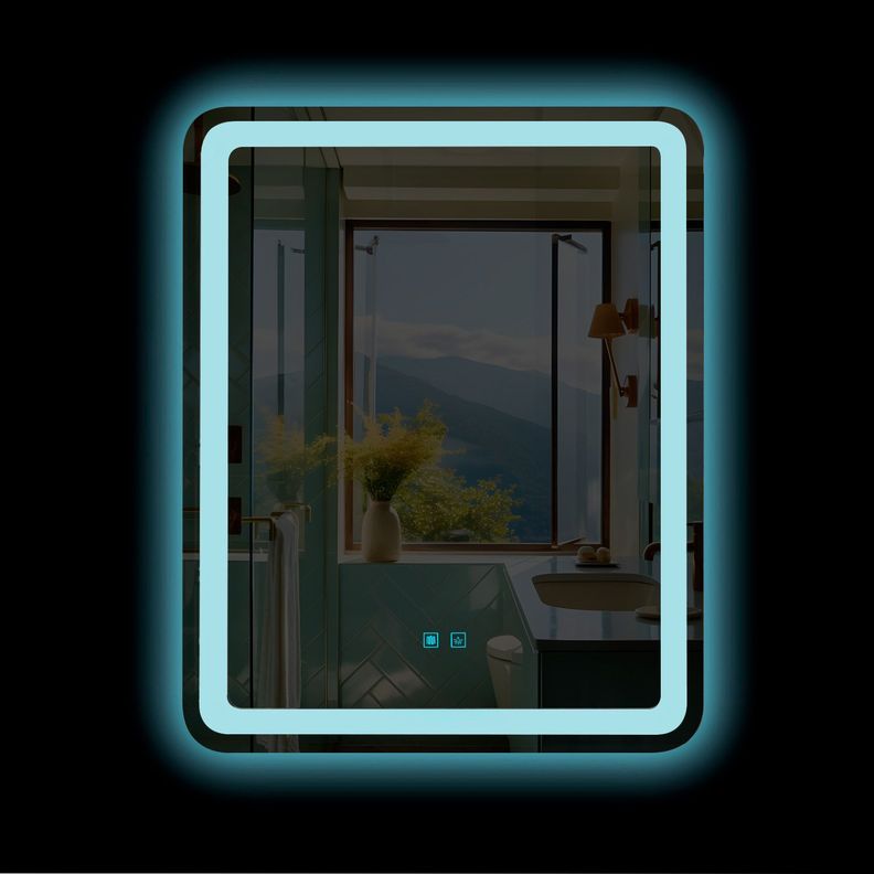 Espejo Led Rectangular Touch con Antiempañante Joytek 80x60 cm-1