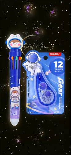 Set Escolar Diseño Astronauta Mochila, Estuche, Escritorio.-1