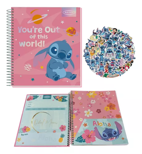 Pack Cuaderno Stich Artel 120 Hojas + 8 Stickers-2