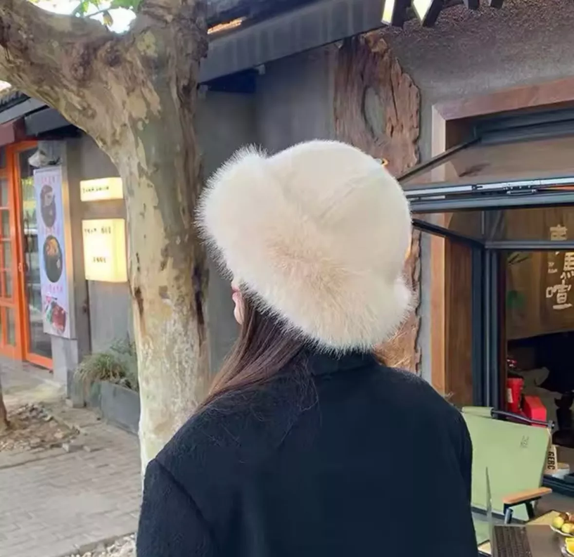 Sombrero De Piel Outfit Elegante A La Moda Otoño Invierno-2