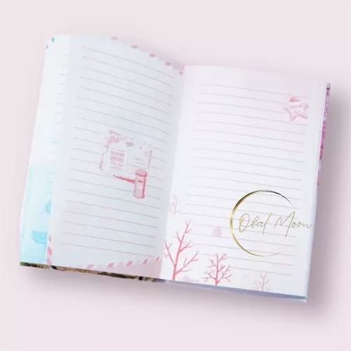 Diario De Vida Cierre Con Clave, Diseño Cerezos Gatitos-1