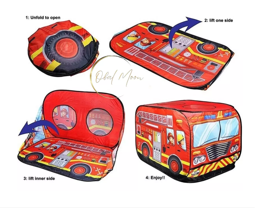 Carpa Carro De Bomberos, Camión, Infantil, Impermeable Niños-1