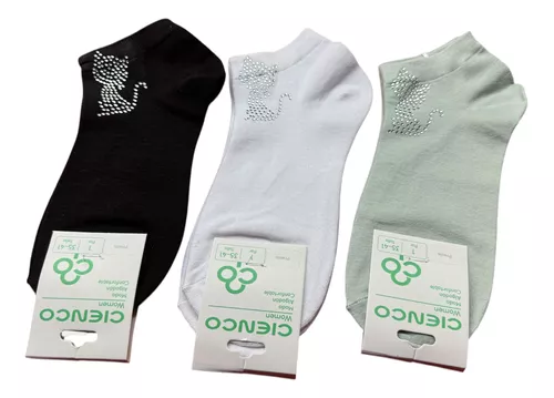 Pack 3 Calcetines Gatitos Perlados Vestir, Deporte, Outfit-0